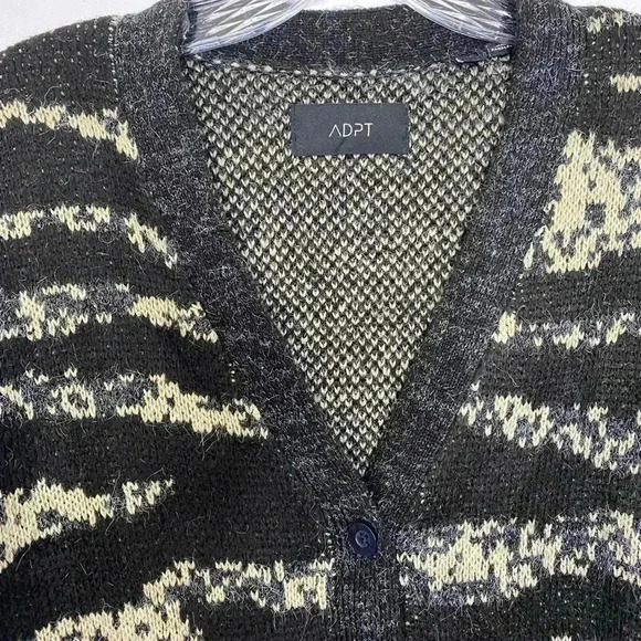 NWOT Asos ADPT oversized jacquard cardigan in zebra in black - Picture 7 of 9